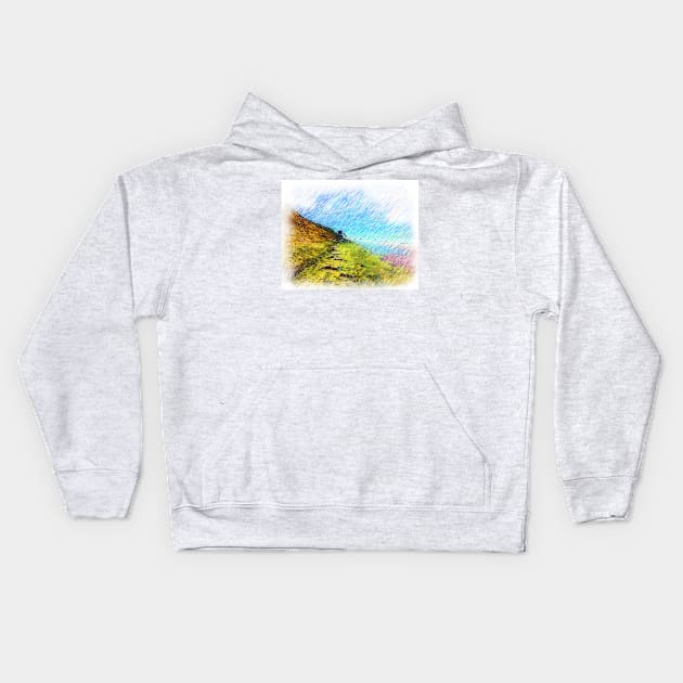 Lonely Life Guard Station On The Coast Kids Hoodie by KirtTisdale